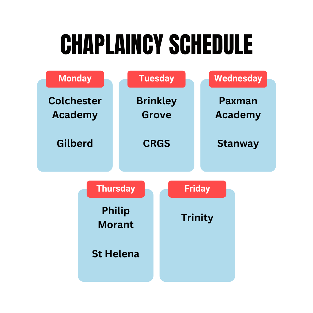 Chaplaincy schedule march 2024 chaplaincy schedule